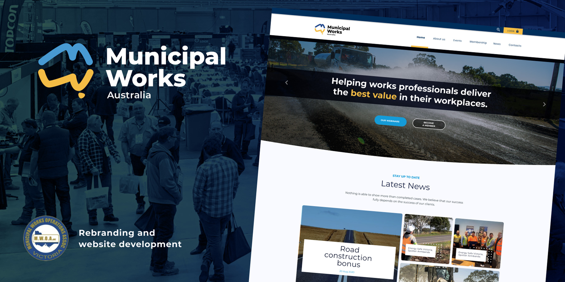 Municipal Works Australia rebrand and website development. 